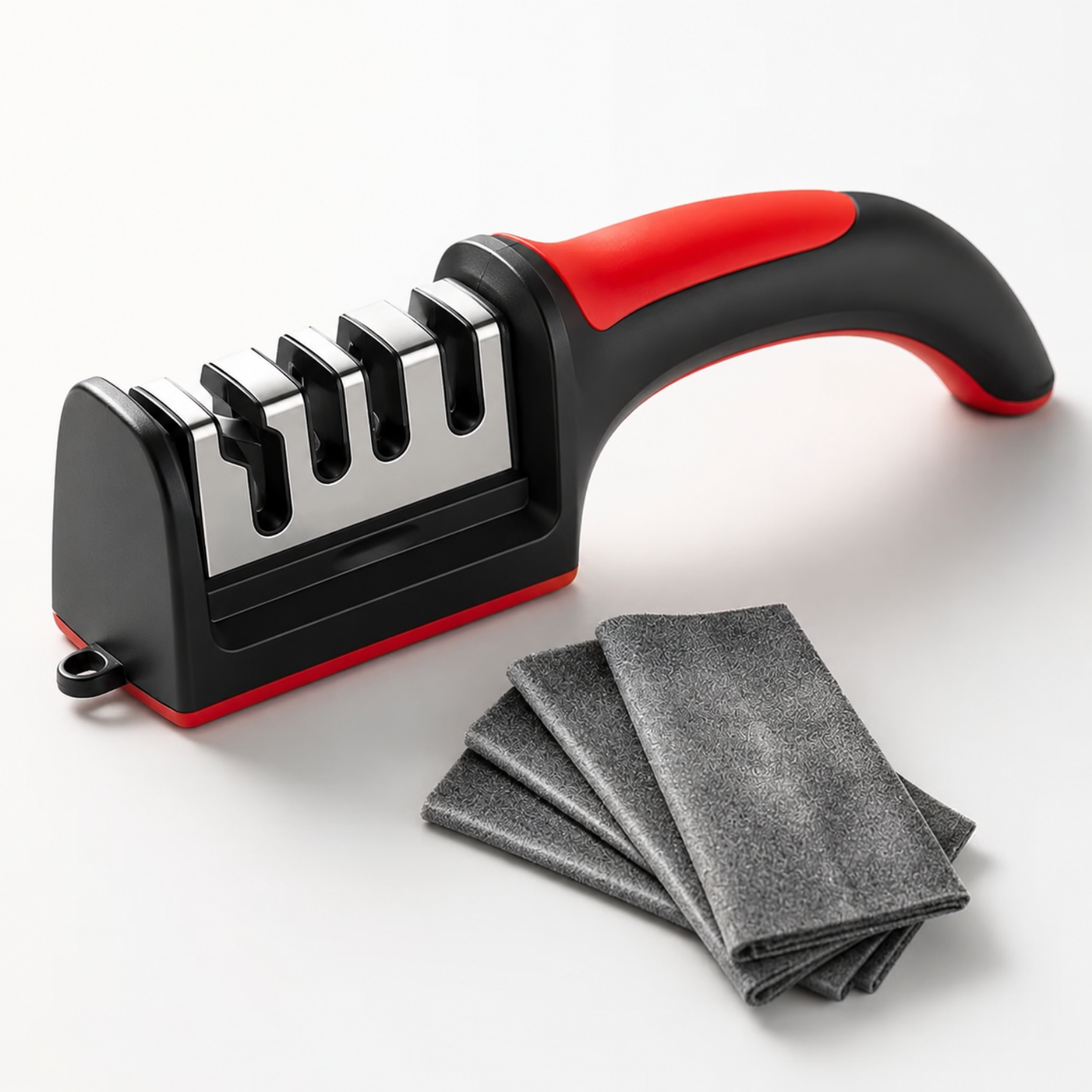Antislip messenslijper van plastic en staal voor alle soorten keukenmessen