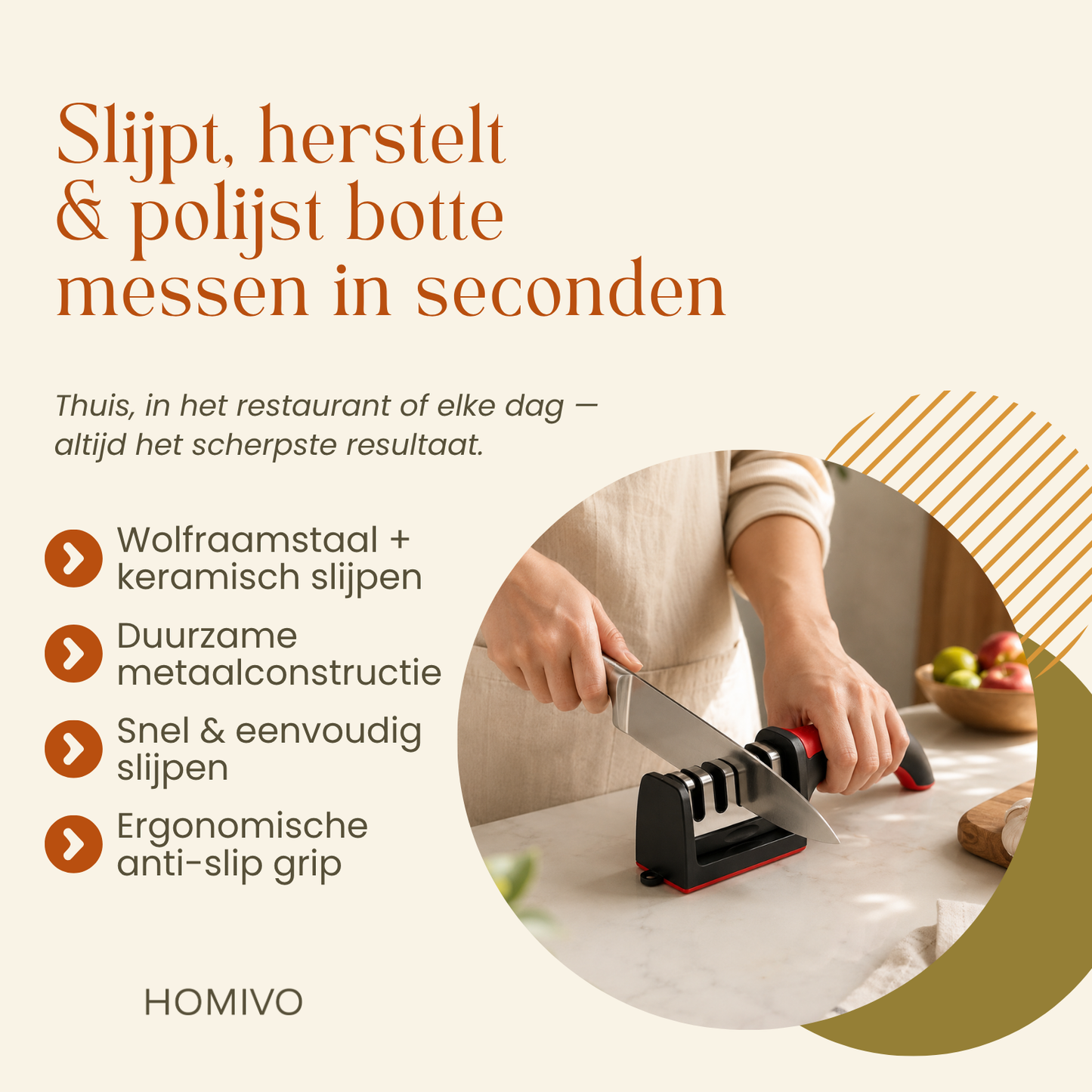 Messenslijper Antislip - Alle Messen Scherp | Homivo