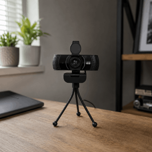Webcam Full HD 1080P – Compacte USB Webcam met Microfoon en Privacycover