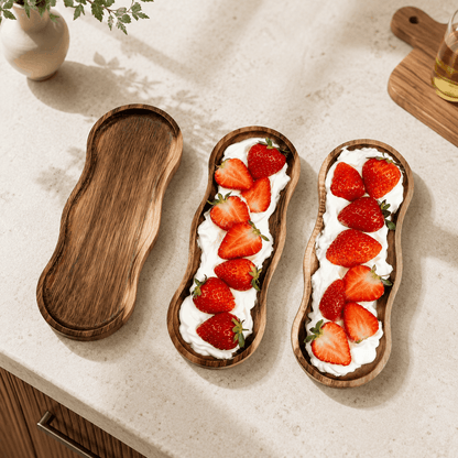 Houten Borrelplank – Organisch Design voor Tapas en Serveren