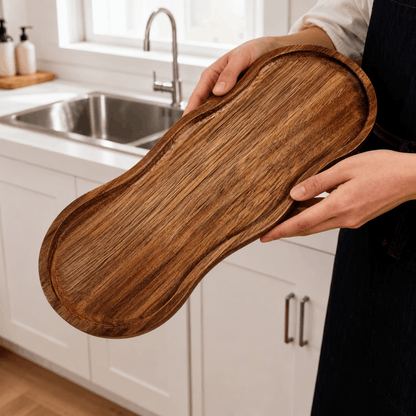 Houten Borrelplank – Organisch Design voor Tapas en Serveren