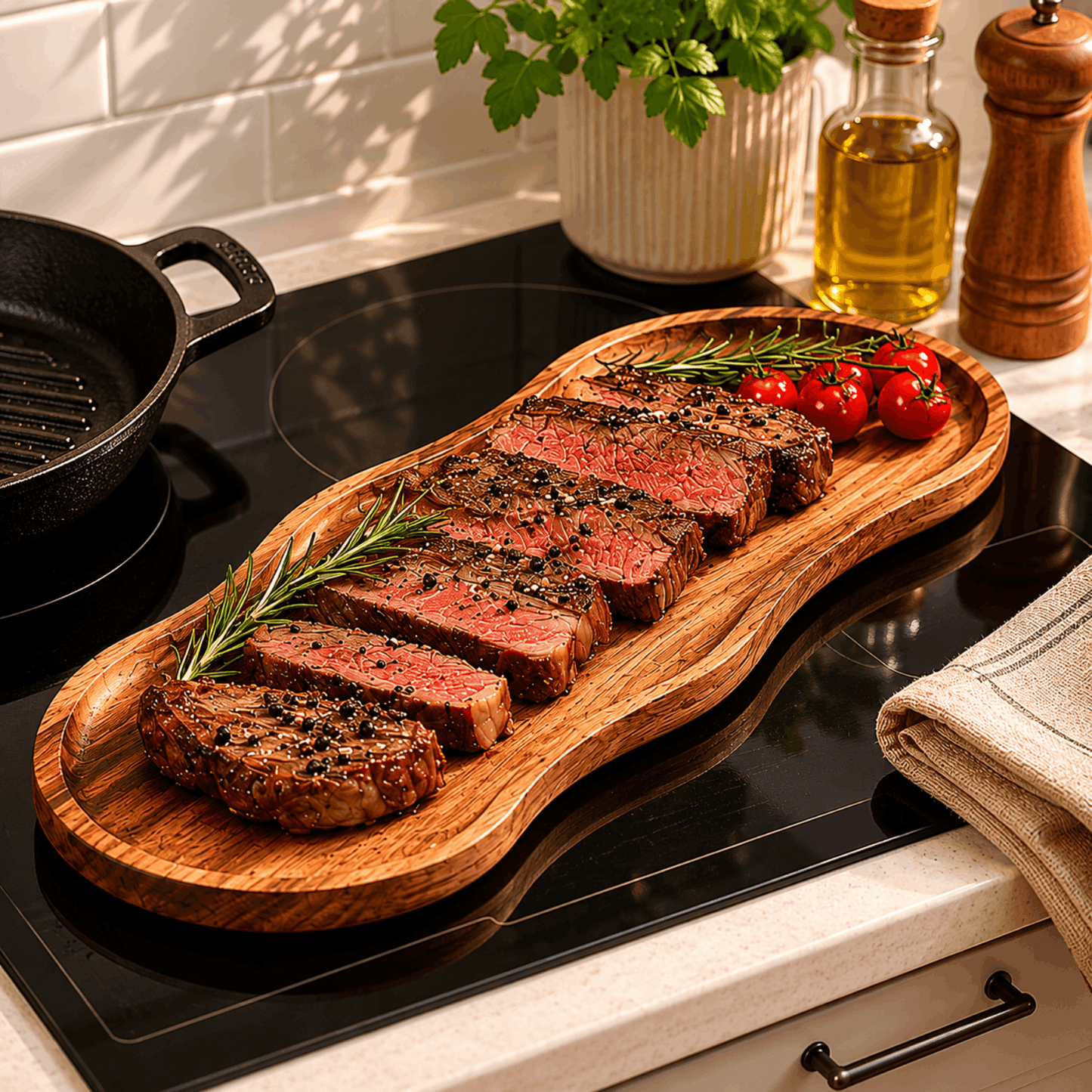 Houten Borrelplank – Organisch Design voor Tapas en Serveren