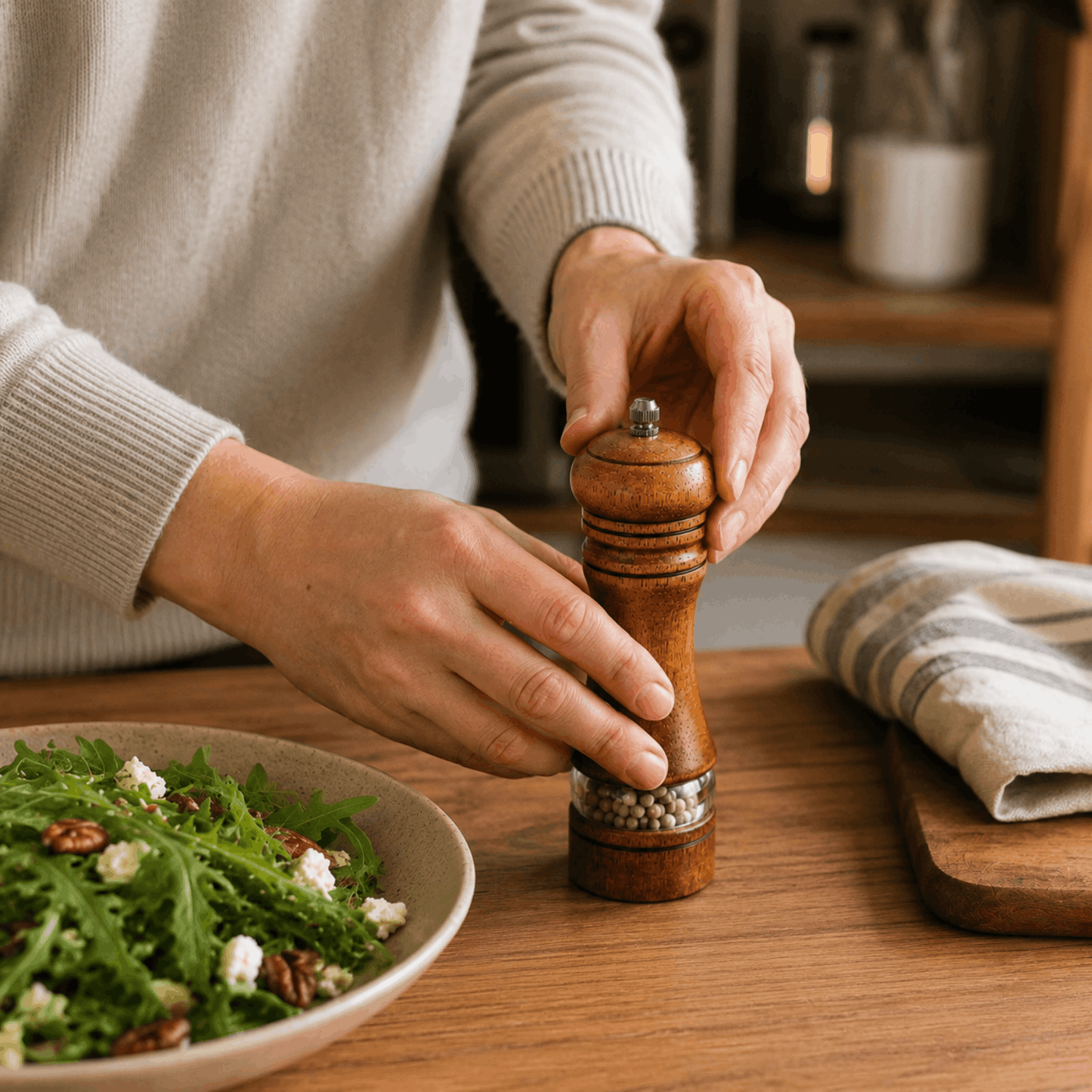 Peper en Zoutmolen Set met Instelbare Maalgraad